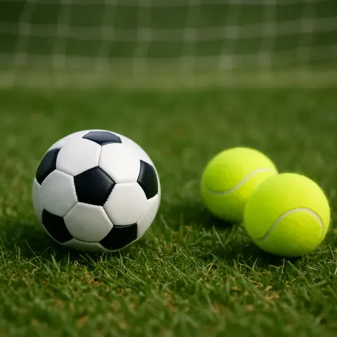 Small Soccer Ball with a Black-and-white Design Lies