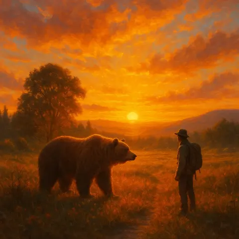 Describe a Striking Scene of a Golden Sunset
