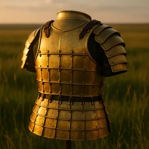 Gilded Anodized Breastplate of Flexible Lames