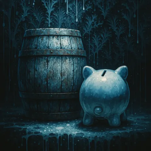 Two Distinct Items—a Barrel Revealing an Aged Patina with Minor