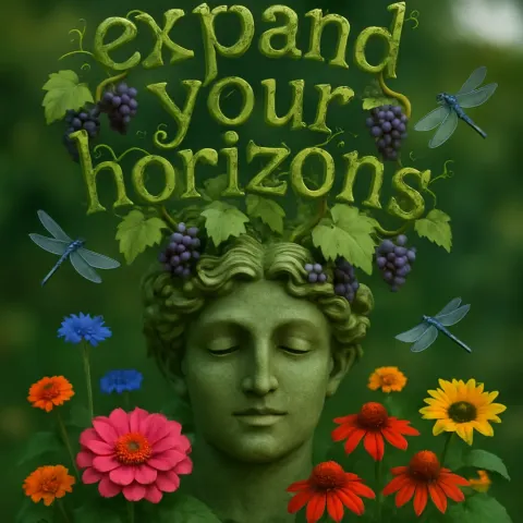 Elaborate Array of Grapevines Intricately Entwined to Form the Phrase