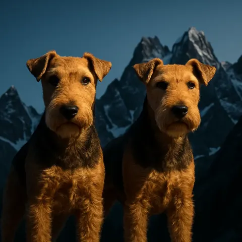 Two Varied Lakeland Terriers