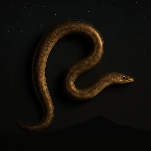 Single Elongated Serpentine Eel