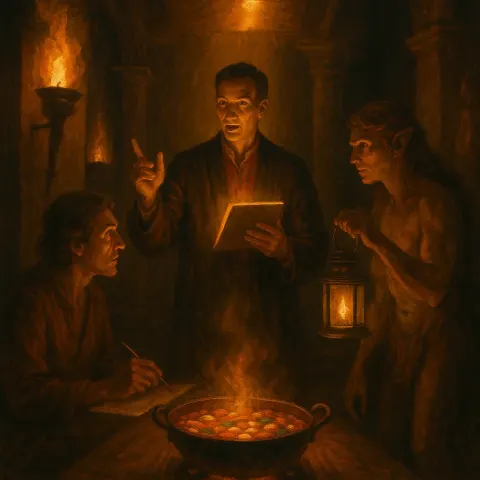 Torch-lit Chambers with Long Shadows
