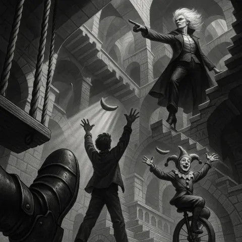 Armored Sabatons Ground an Activist Figure Gesturing Expressively Upwards Past