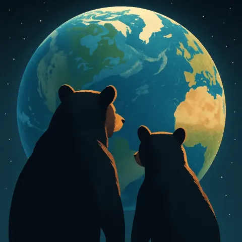 Two Diverse American Black Bears