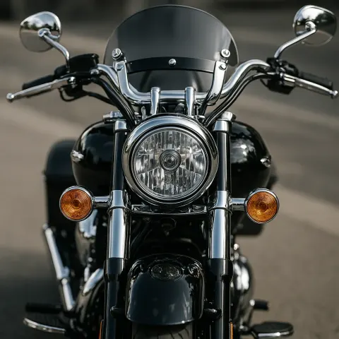 Detailed Image Focusing on the Front of a Shiny