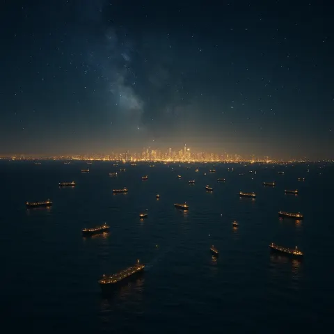 Myriad Distant Cargo Ships