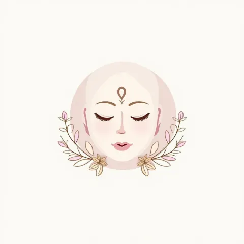 Botanical Anime Logo for Facial Care