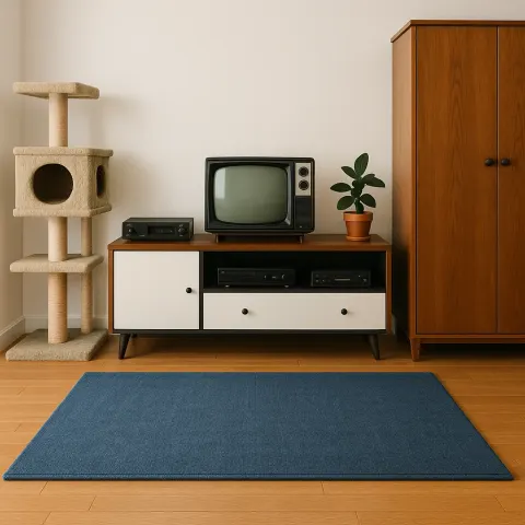 Living Room Setup Featuring a Wooden Floor