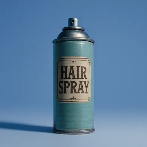 Single Cylindrical Aerosol Hair Spray Can