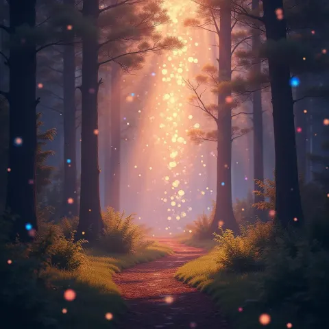 Swirling Magical Auras in Twilight Forest