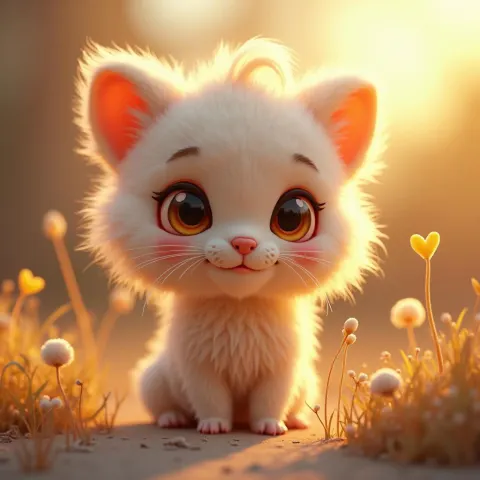 Adorable Fluffy Dream Creature in Octane Render