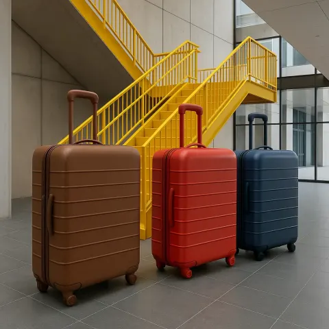 Three Oversized Sculptures Resembling Suitcases
