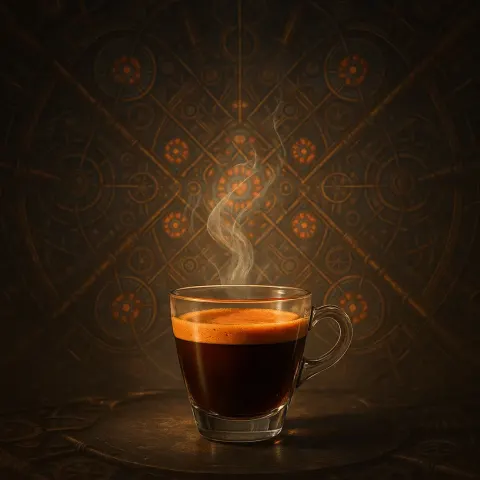 Single Espresso with Thick Reddish-umber Crema