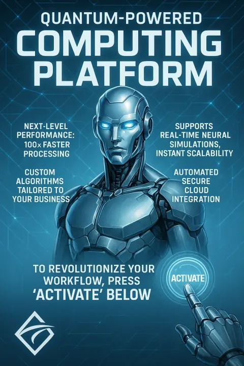 Promotional Poster with a Futuristic Aesthetic