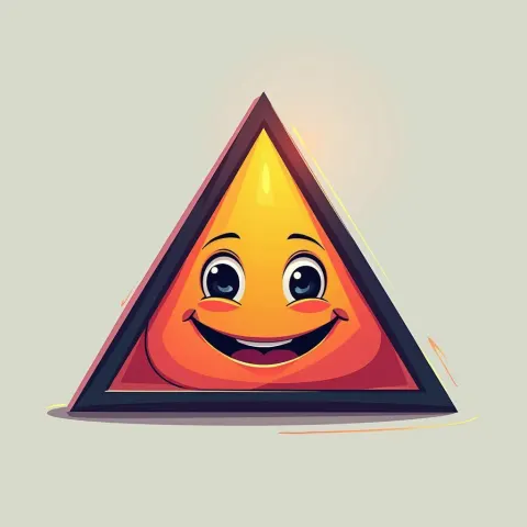 Smiling Triangle in Sleek Modern Vector