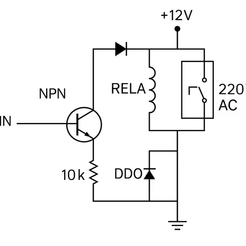 Schematic Diagram of a Basic Relay Control Circuit