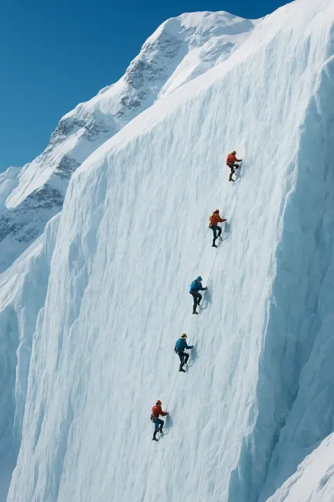 Small Group of Climbers