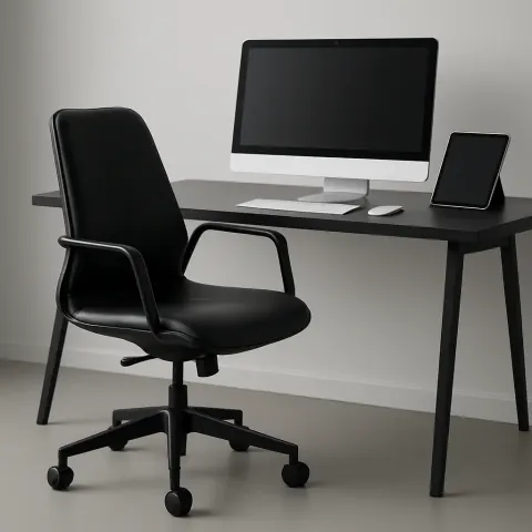 Contemporary Desk Accompanied by a Stylish Office Chair