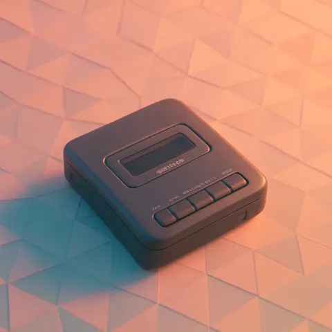Single Dark Charcoal Grey Tape Player