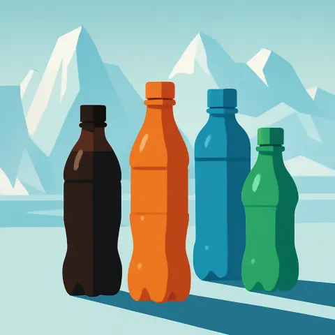 Four Varied Pop Bottles