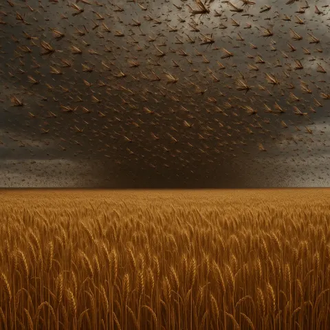 Colossal Swarm of Millions of Locusts Darkens the Sky
