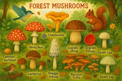 Enchanting and Visually Detailed Educational Poster Showcasing Illustrations of Diverse