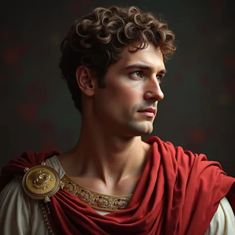 Caesar Augustus in Hyperreal Digital Brushwork