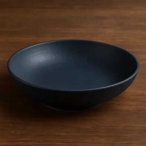Ceramic Bowl Made from Matte Navy Blue Material
