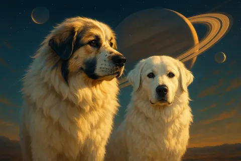 Majestic and Regal Great Pyrenees—its Profuse Mane
