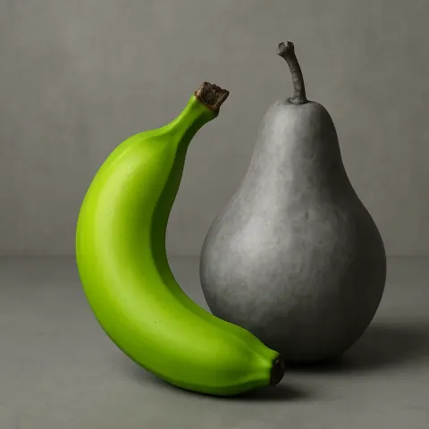 Amid the Subdued Gray of the Pear