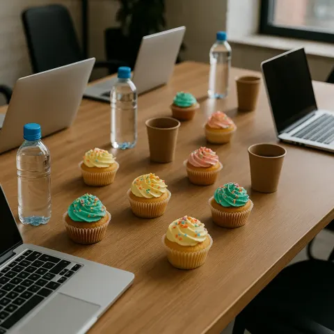 Table with Laptops