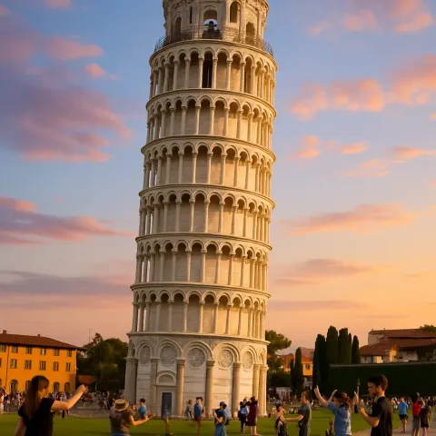 Iconic Leaning Tower Is Shown in a Digitally Modified Photo