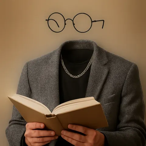 Book Is Being Read by an Unseen Figure Who