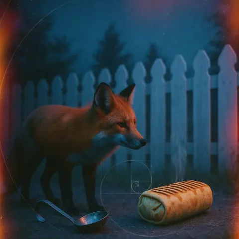 Fiery Orange-red Red Fox with Black-backed Ears