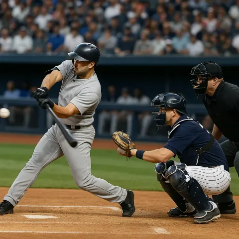 Baseball Player in a Gray Uniform