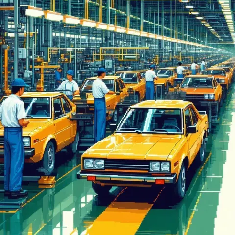 Toyota Corolla Production Line in 8 Bit