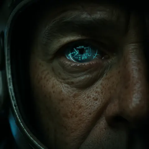 Middle-aged Pioneer Astronaut's Deep-set
