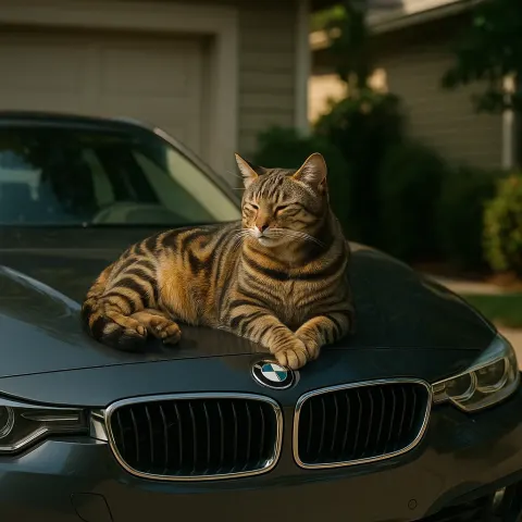 Gray-and-gold Tabby Cat