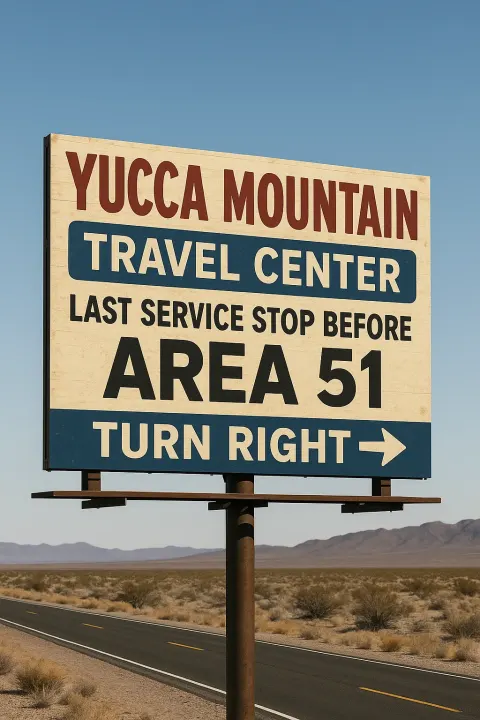 Roadside Billboard Advertising "Yucca Mountain Travel Center"