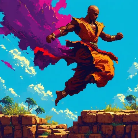 Giancarlo Esposito as Dhalsim in Pixel Kick