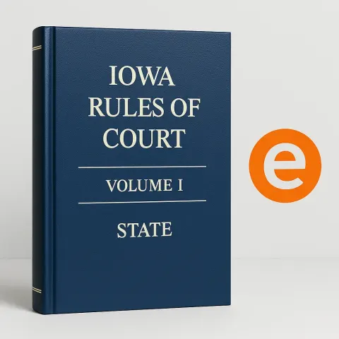 Blue Book Titled "Iowa Rules of Court