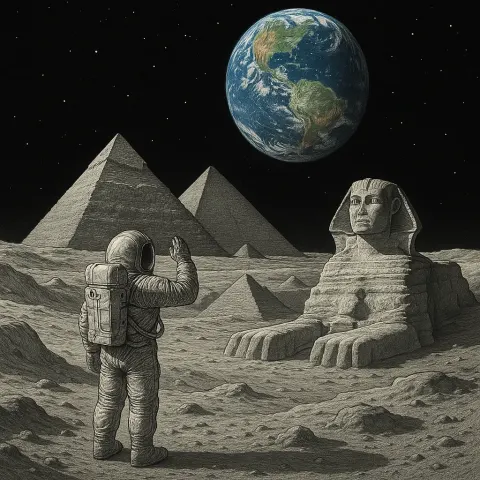 Surreal Lunar Panorama Unfolds