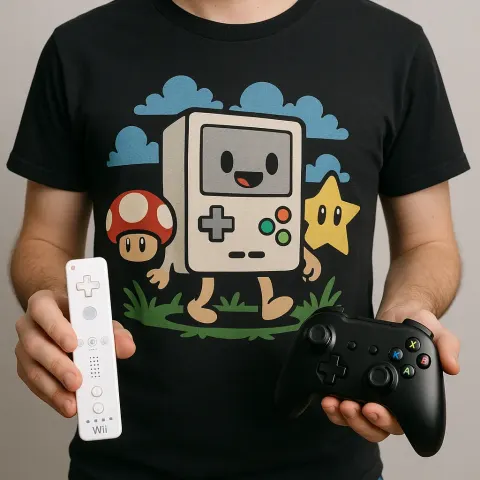 Person Wearing a Graphic T-shirt