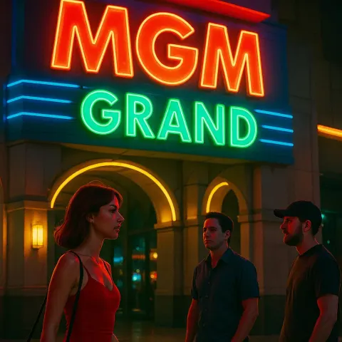 Under the Vibrant Glow of Neon Lights at the MGM