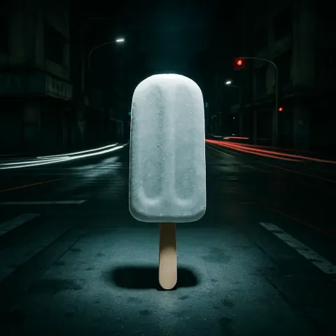 Within a Busy Urban Intersection at Night