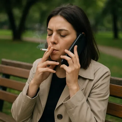 Seated on a Park Bench