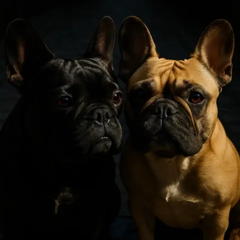 Two Diverse French Bulldogs