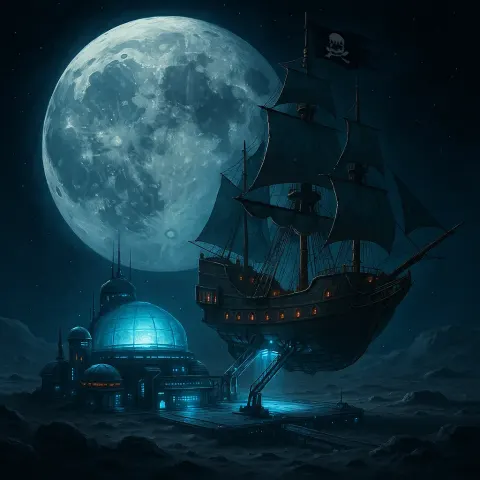 Glowing Moon Base Serves